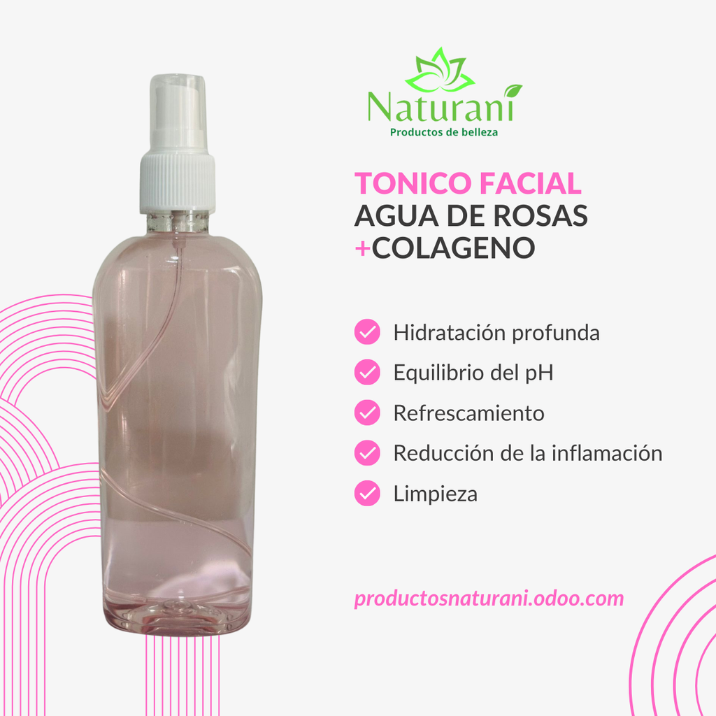AGUA DE ROSAS CON COLAGENO 250 ML (SIN ETIQUETA)