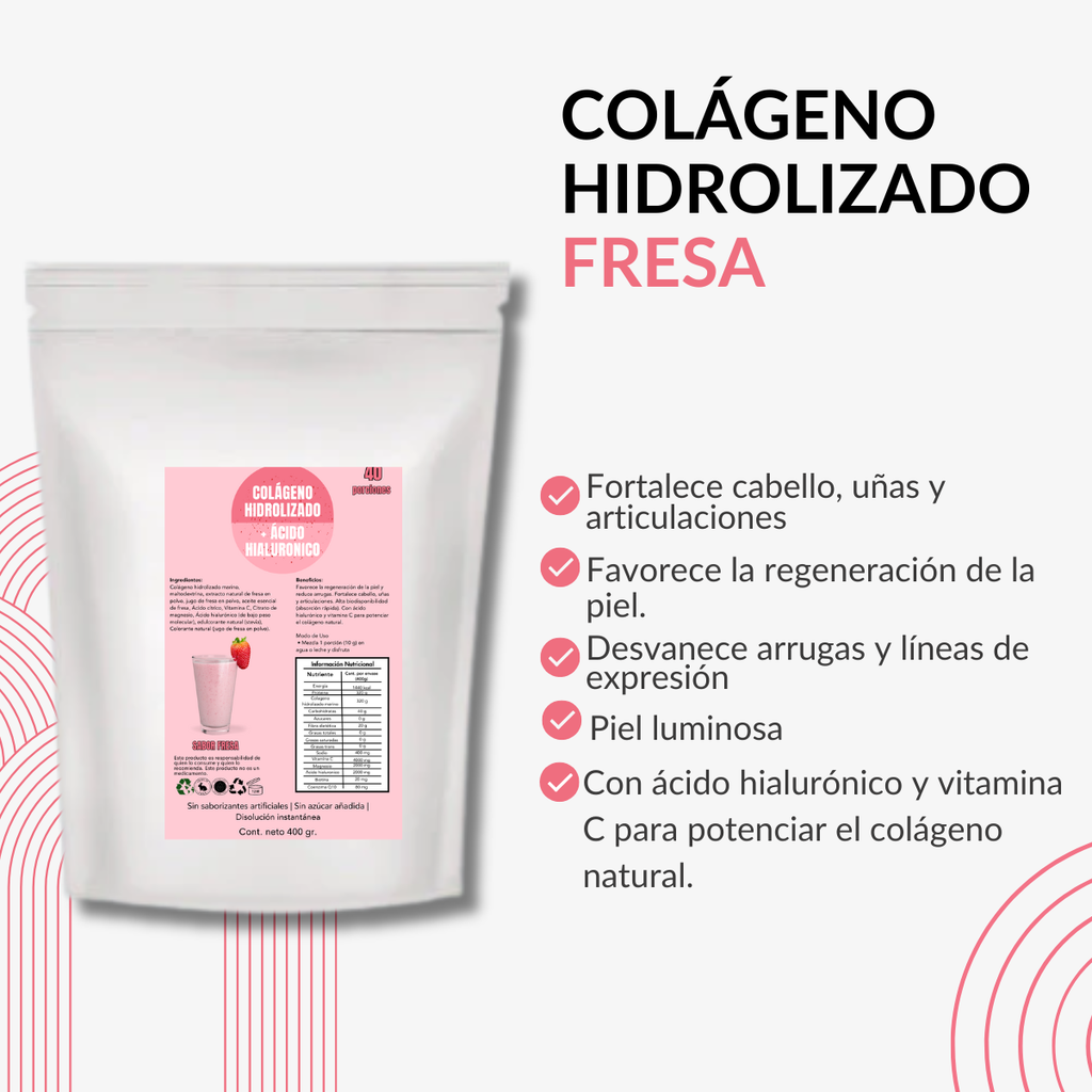 COLAGENO HIDROLIZADO DE FRESA 400 G (SIN ETIQUETA)