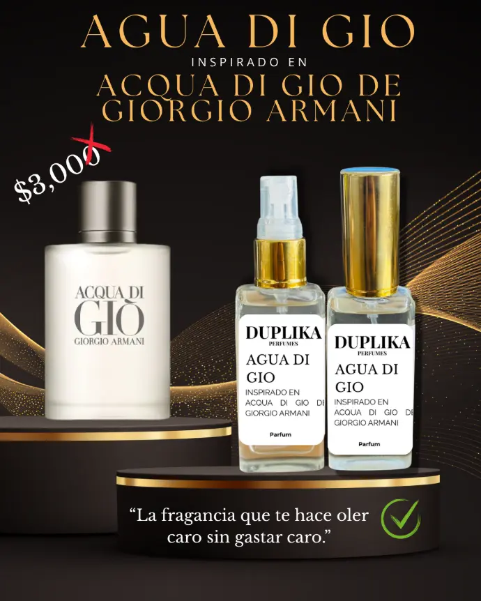 AGUA DI GIO INPS. ACQUA DI GIO DE GIORGIO ARMANI (CON NUESTRAS ETIQUETAS, 30 ML)