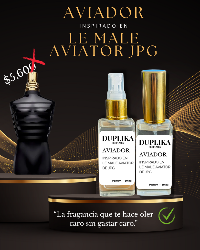 AVIADOR INSP. LE MALE AVIATOR DE JEAN PAUL GAULTIER  (CON NUESTRAS ETIQUETAS, 30 ML)