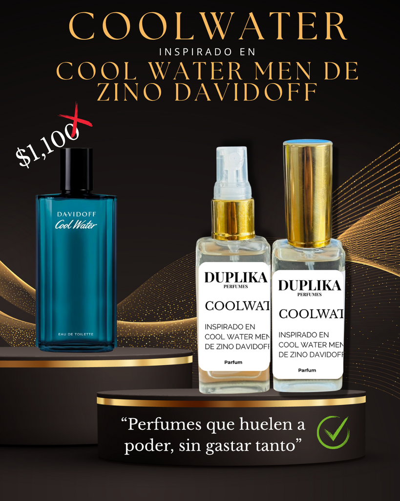 COOLWATER INSP. COOL WATER MEN DE ZINO DAVIDOFF (CON NUESTRAS ETIQUETAS, 30 ML)