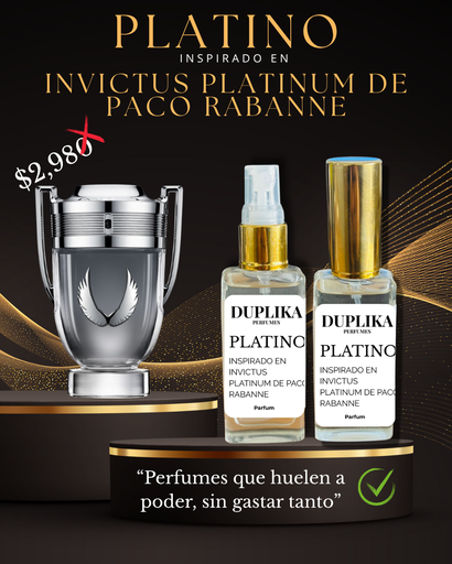 PLATINO INSP. INVICTUS PLATINUM DE PACO RABANNE (CON NUESTRAS ETIQUETAS, 30 ML)