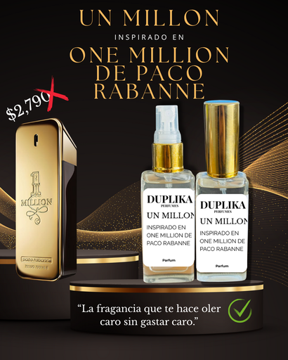UN MILLON INSP. ONE MILLION DE PACO RABANNE (CON NUESTRAS ETIQUETAS, 30 ML)