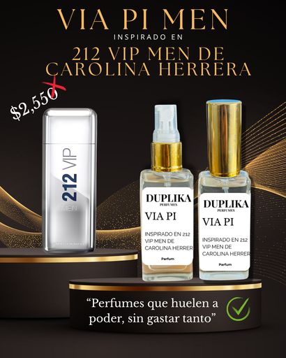 VIA PI INSP. 212 VIP MEN DE CAROLINA HERRERA (CON NUESTRAS ETIQUETAS, 30 ML)