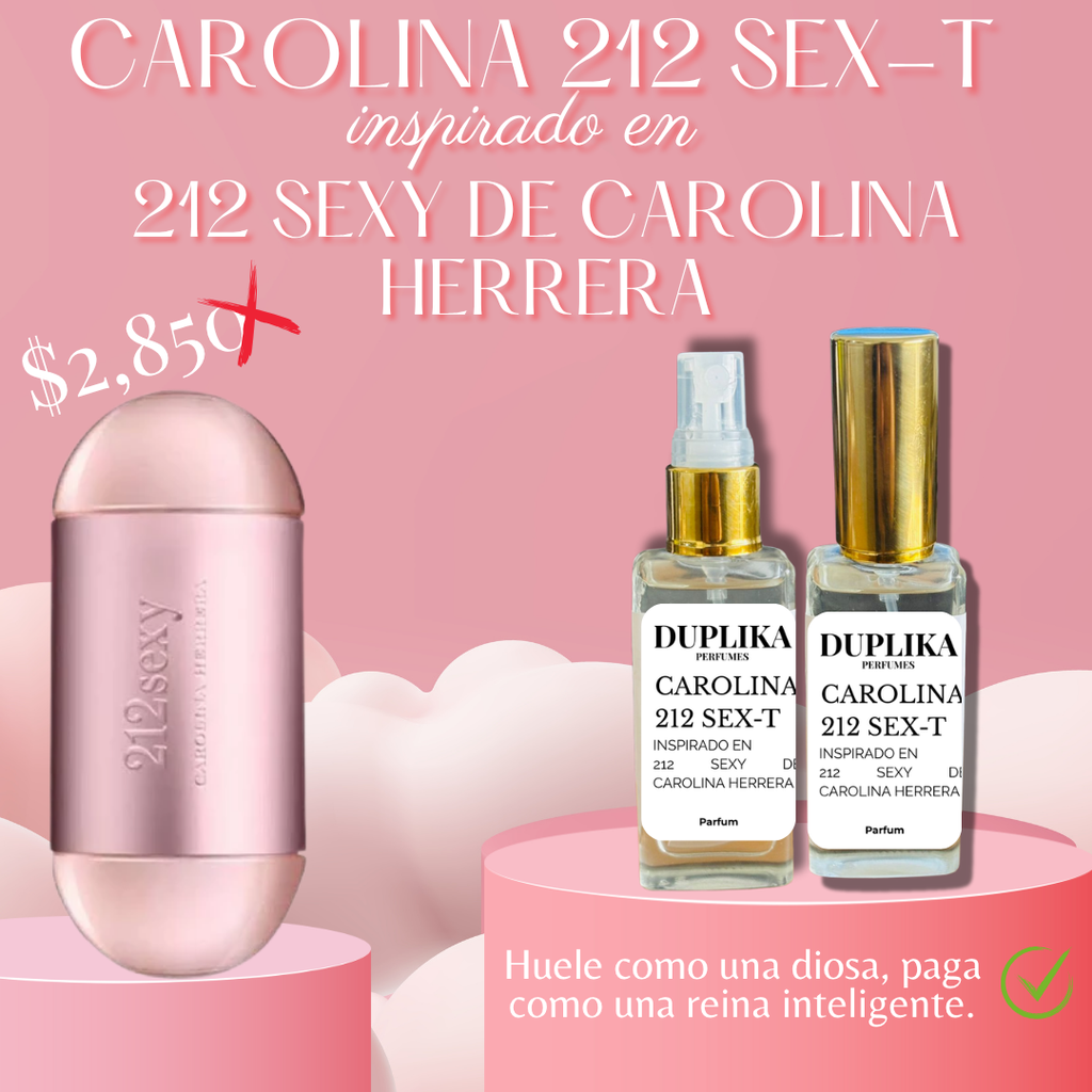 CAROLINA 212 SEX-T INSP. 212 SEXY DE CAROLINA HERRERA (CON NUESTRAS ETIQUETAS, 30 ML)