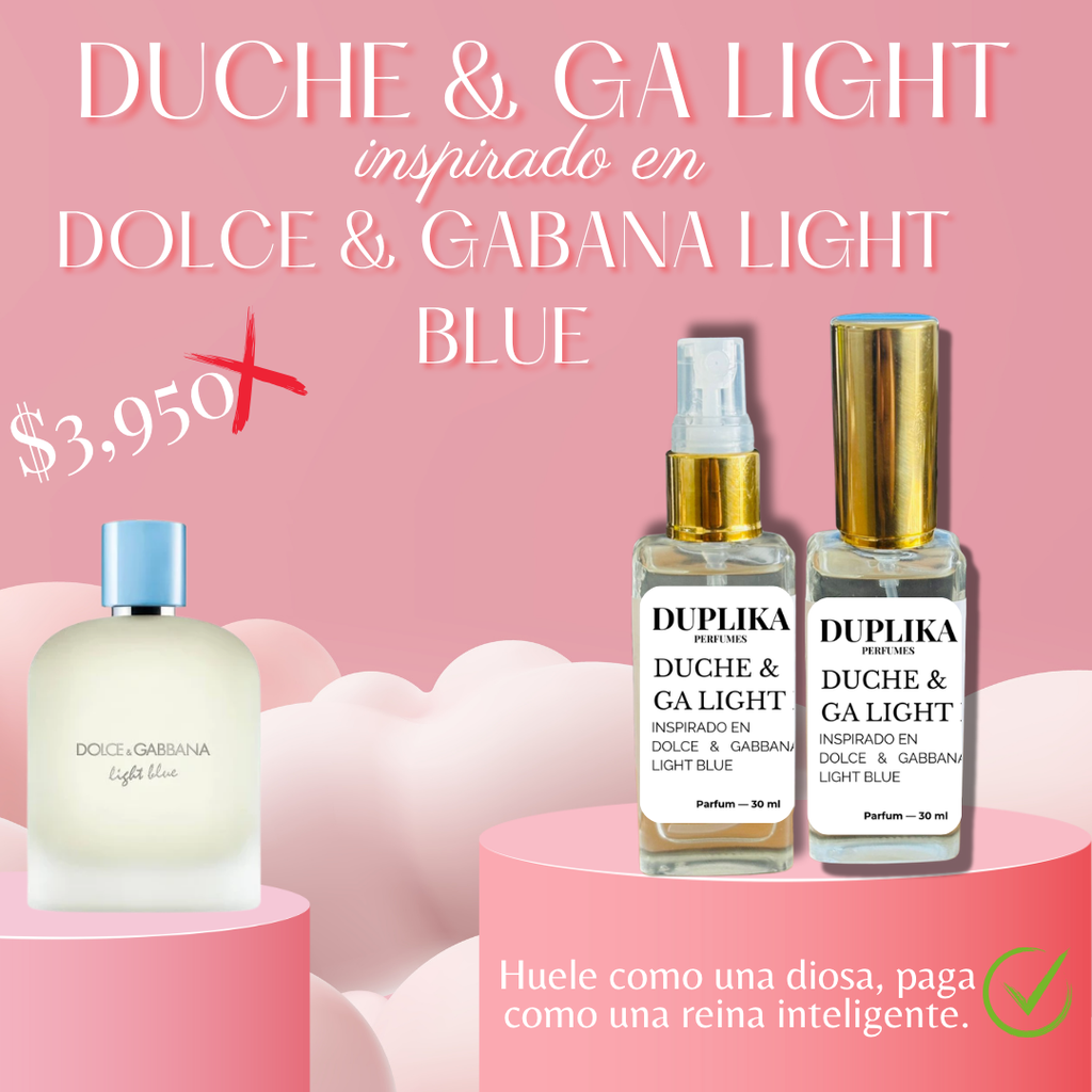DUCHE & GA. LIGHT B INSP. DOLCE & GABBANA LIGHT BLUE (CON NUESTRAS ETIQUETAS, 30 ML)