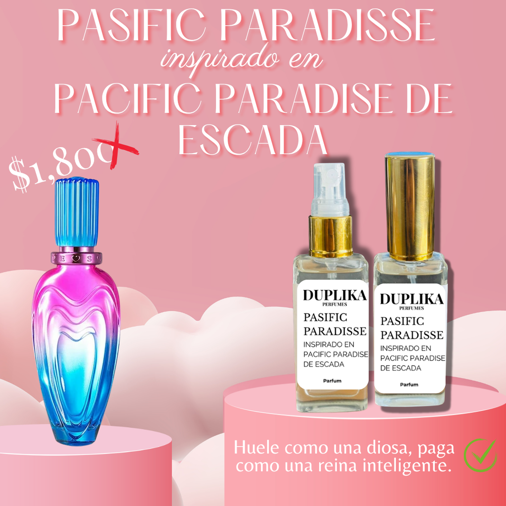 PASIFIC PARADISSE INSP. PACIFIC PARADISE DE ESCADA (CON NUESTRAS ETIQUETAS, 30 ML)