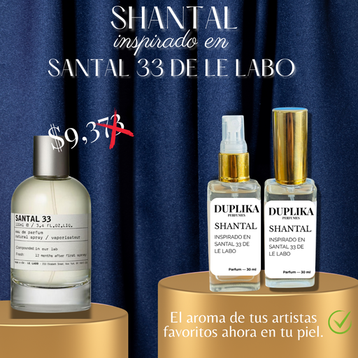 SHANTAL INSP. SANTAL 33 DE LE LABO (CON NUESTRAS ETIQUETAS, 30 ML)
